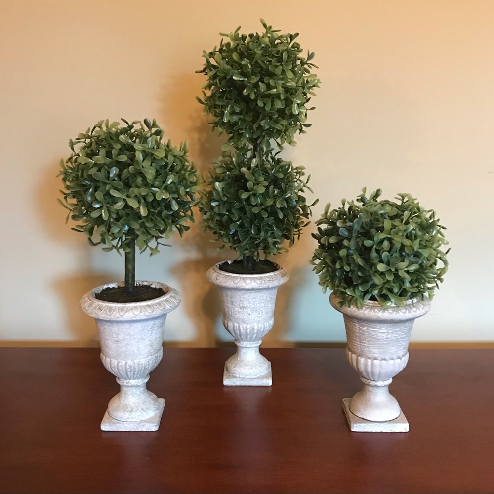 Pier 1 Three Piece Topiary Set